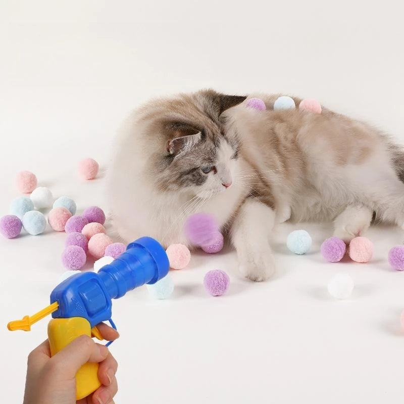 Cat Plush Ball Shooting Gun