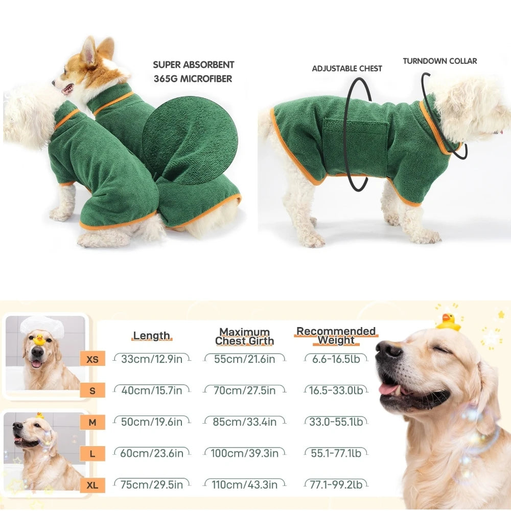 Super Absorbent Pet Bathrobe