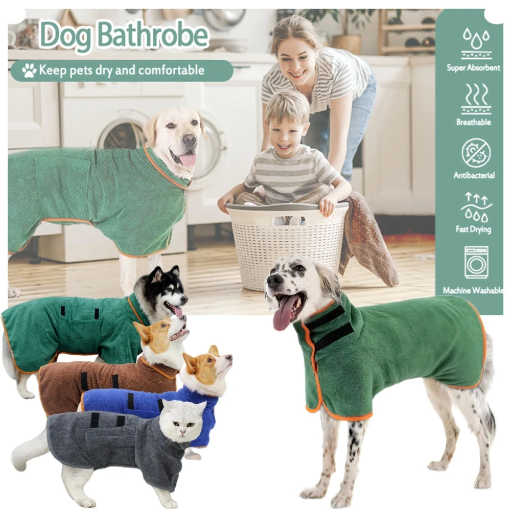 Super Absorbent Pet Bathrobe